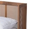 Baxton Studio Rina MidCentury Modern Ash Walnut Finished Wood 4Piece Full Size Bedroom Set with Synthetic Rattan 223-9812-9813-11298-11300-ZORO - alternate 5
